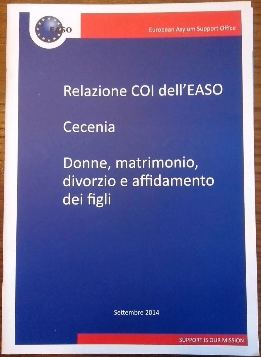 EASO rapporto COI - Cecenia, Donne matrimonio, divorzio e affidamento dei figli