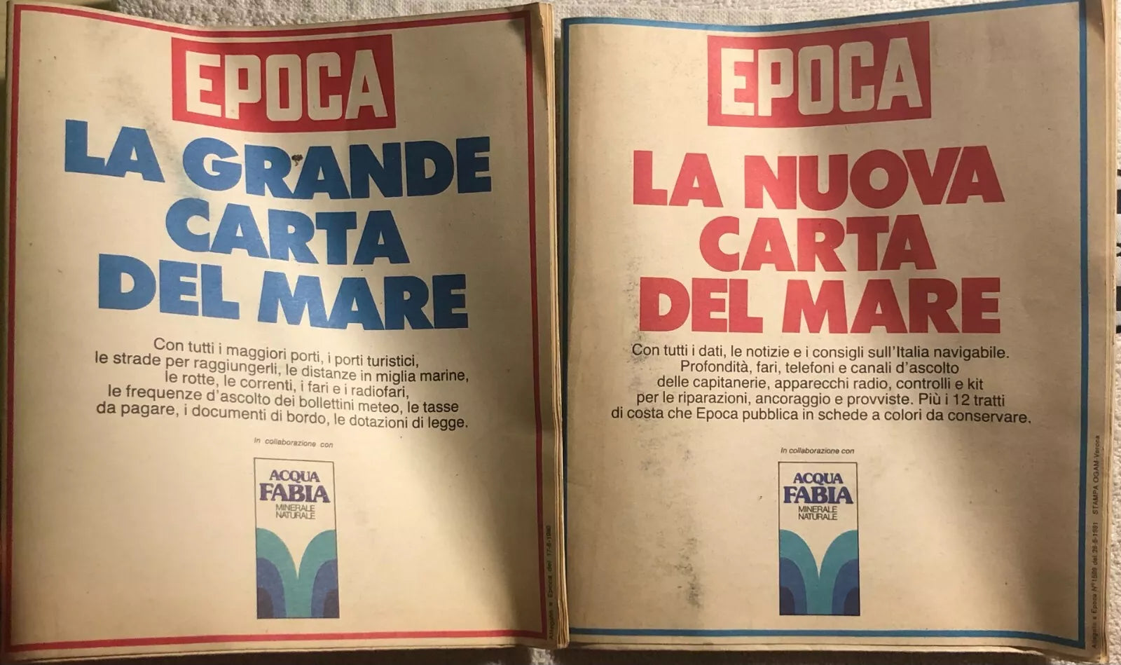 La grande carta del mare-La nuova carta del mare di Aa.vv., 1981, Epoca
