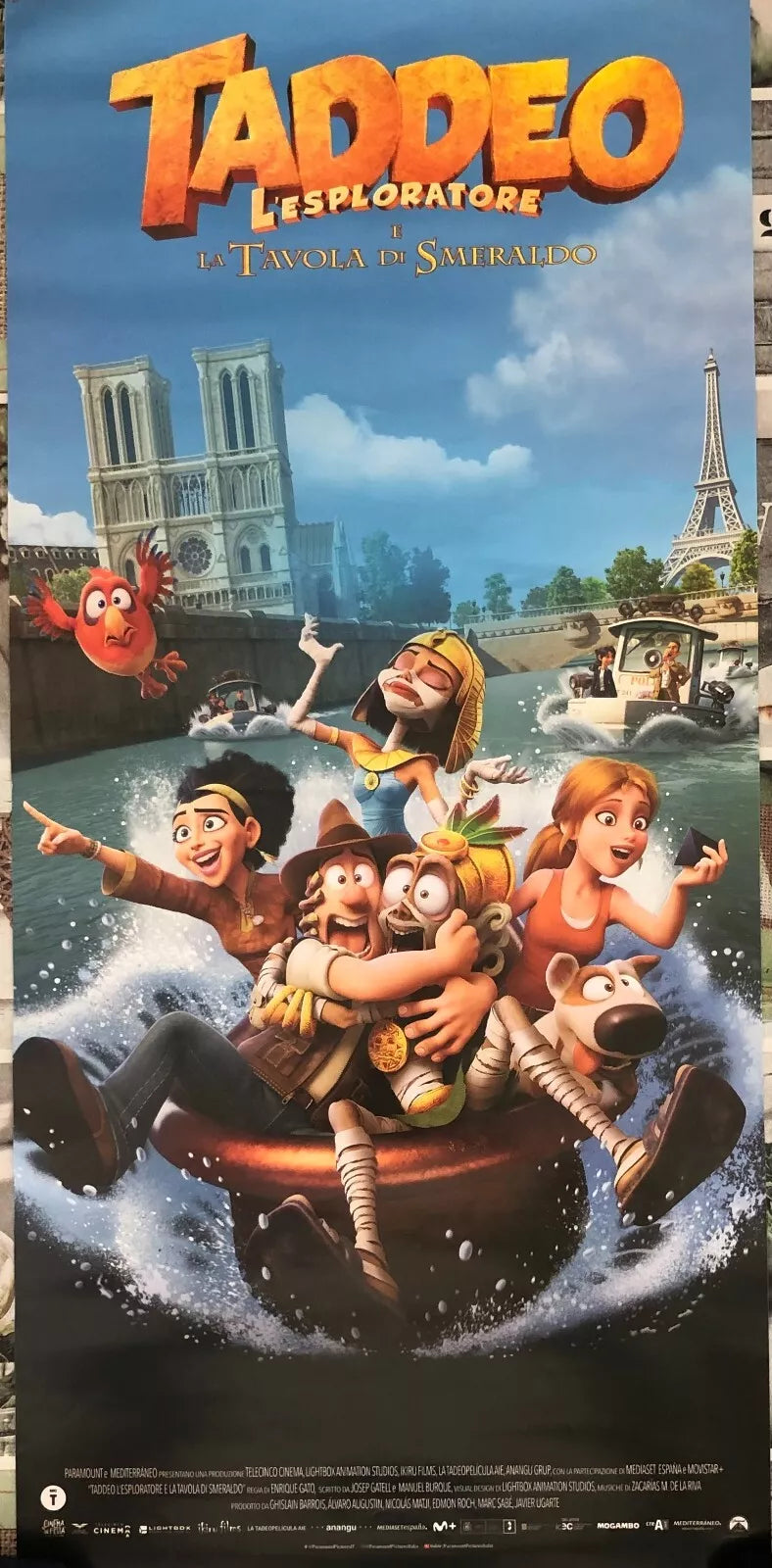 Poster locandina Taddeo l esploratore e la tavola di smeraldo 33x70 cm ORIGINALE