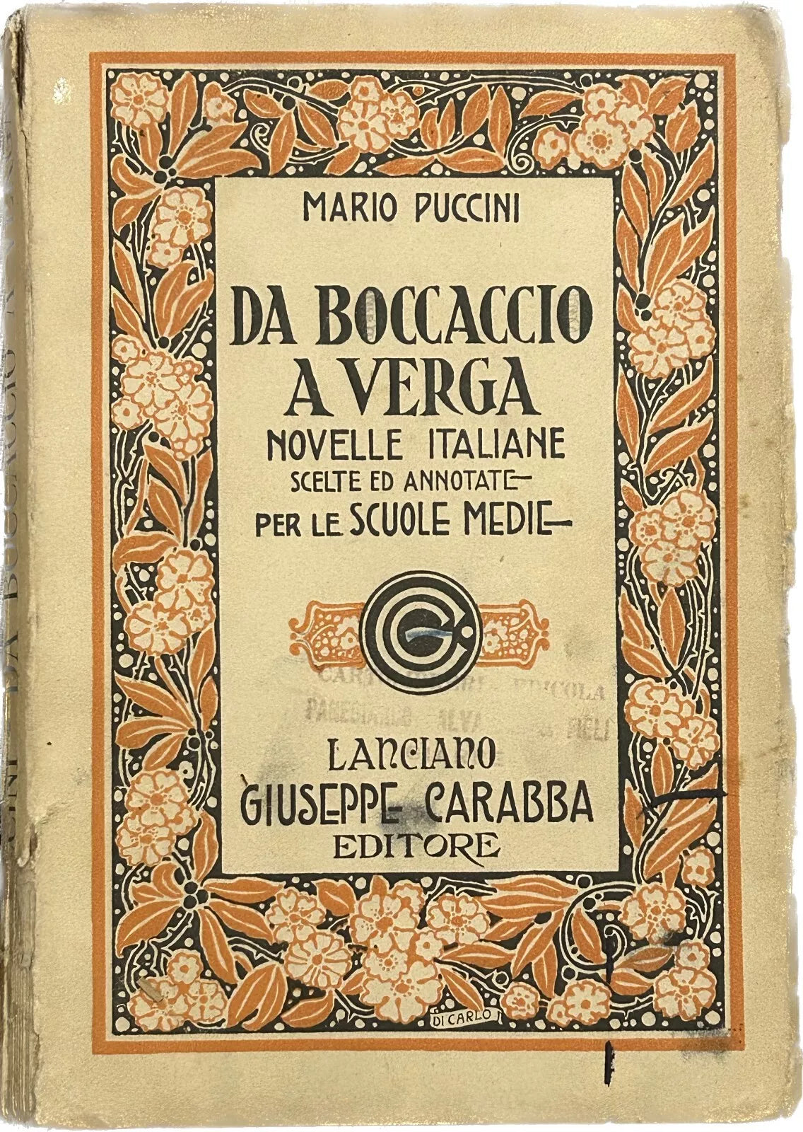 Da Boccaccio a Verga Novelle italiane scelte ed annotate di Mario Puccini