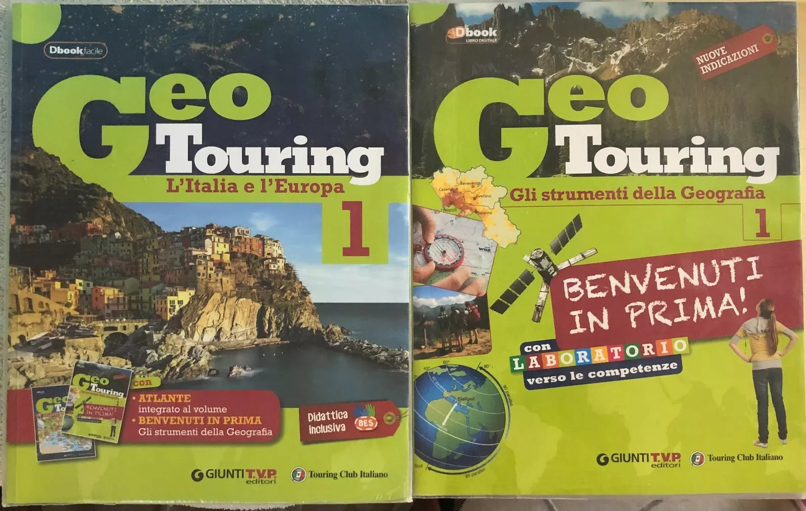 Geo Touring 1+2+3+Atlanti+Gli strumenti della geografia di Aa.vv., 2014, Giunt