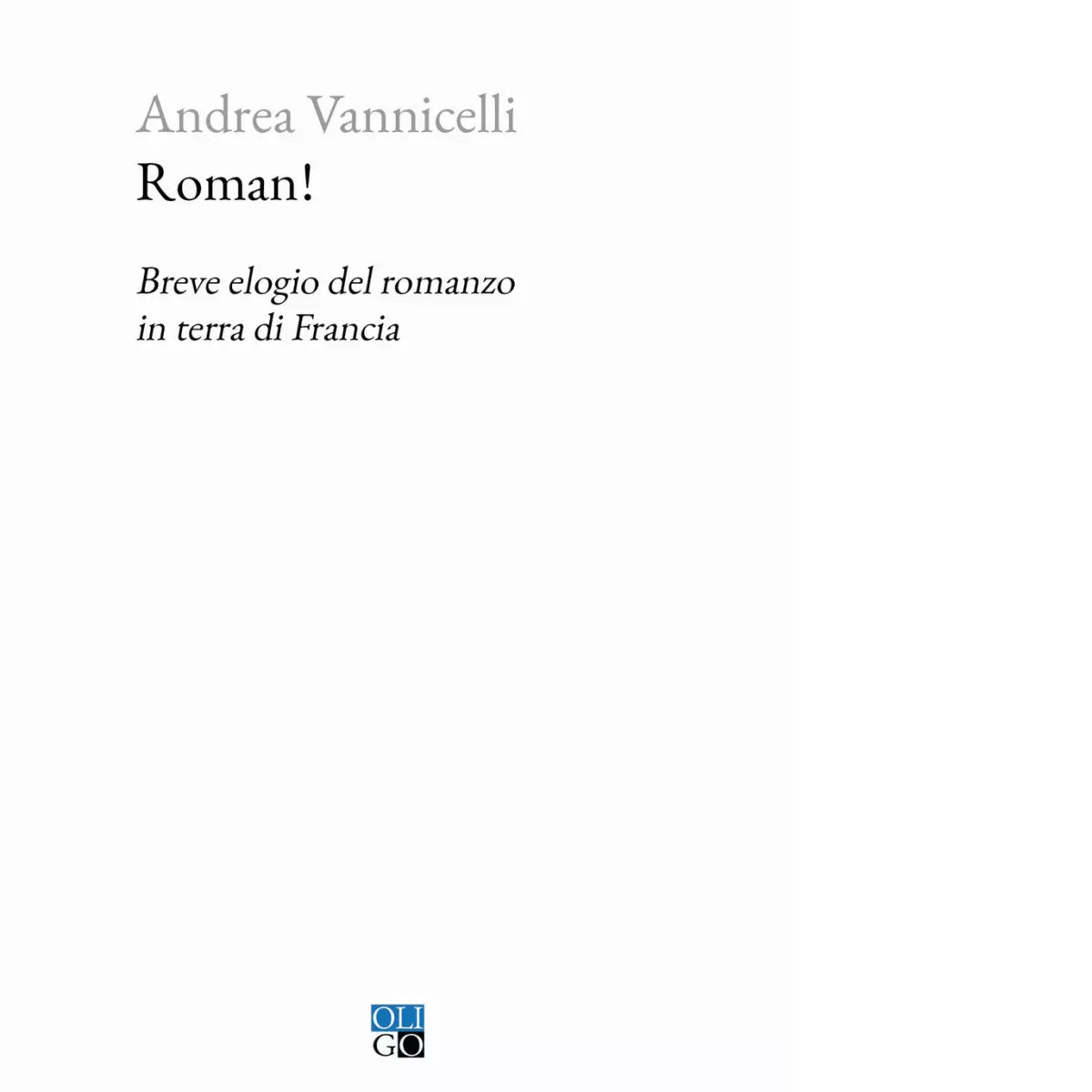 Roman Breve elogio del romanzo in terra di Francia di Andrea Vannicelli