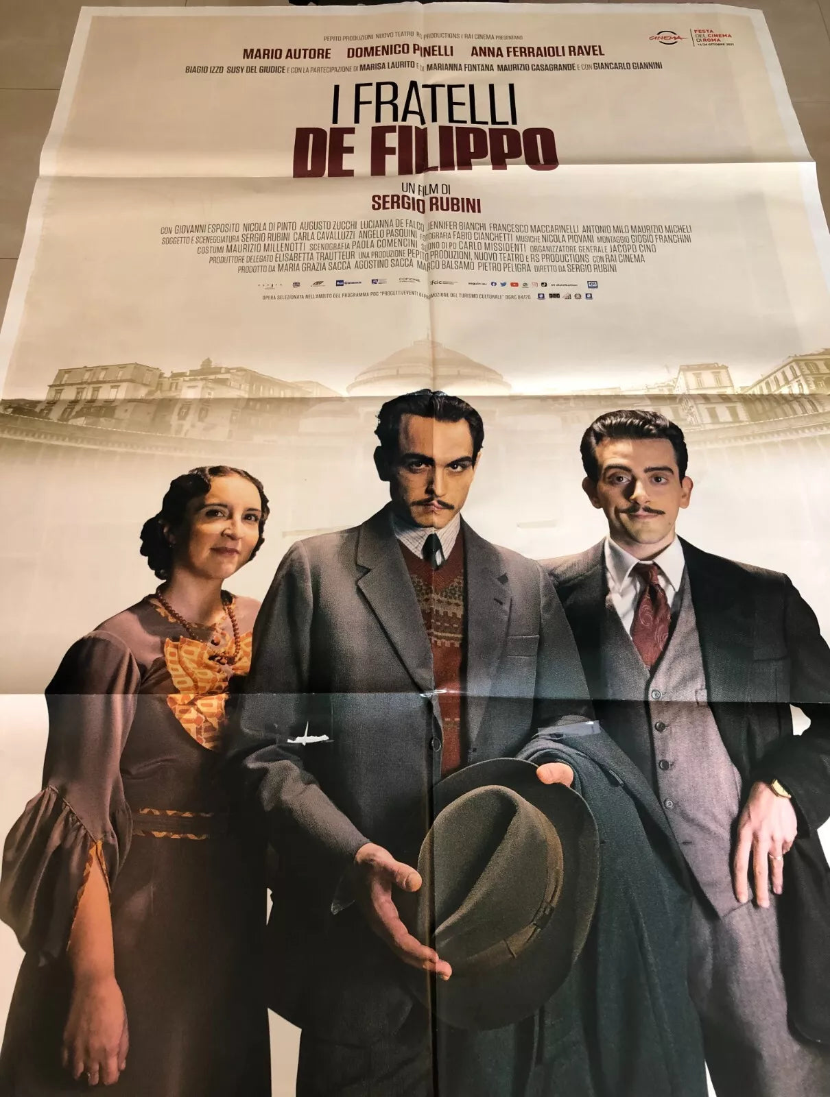 Poster locandina I fratelli De Filippo 100x140 cm ORIGINALE da cinema 2021 di Se