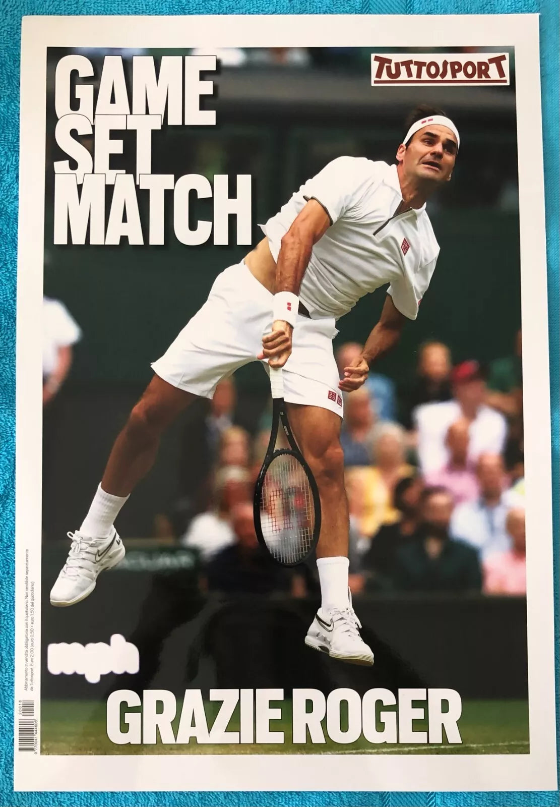Tuttosport 24 09 2022 Poster Roger Federer di Tuttosport