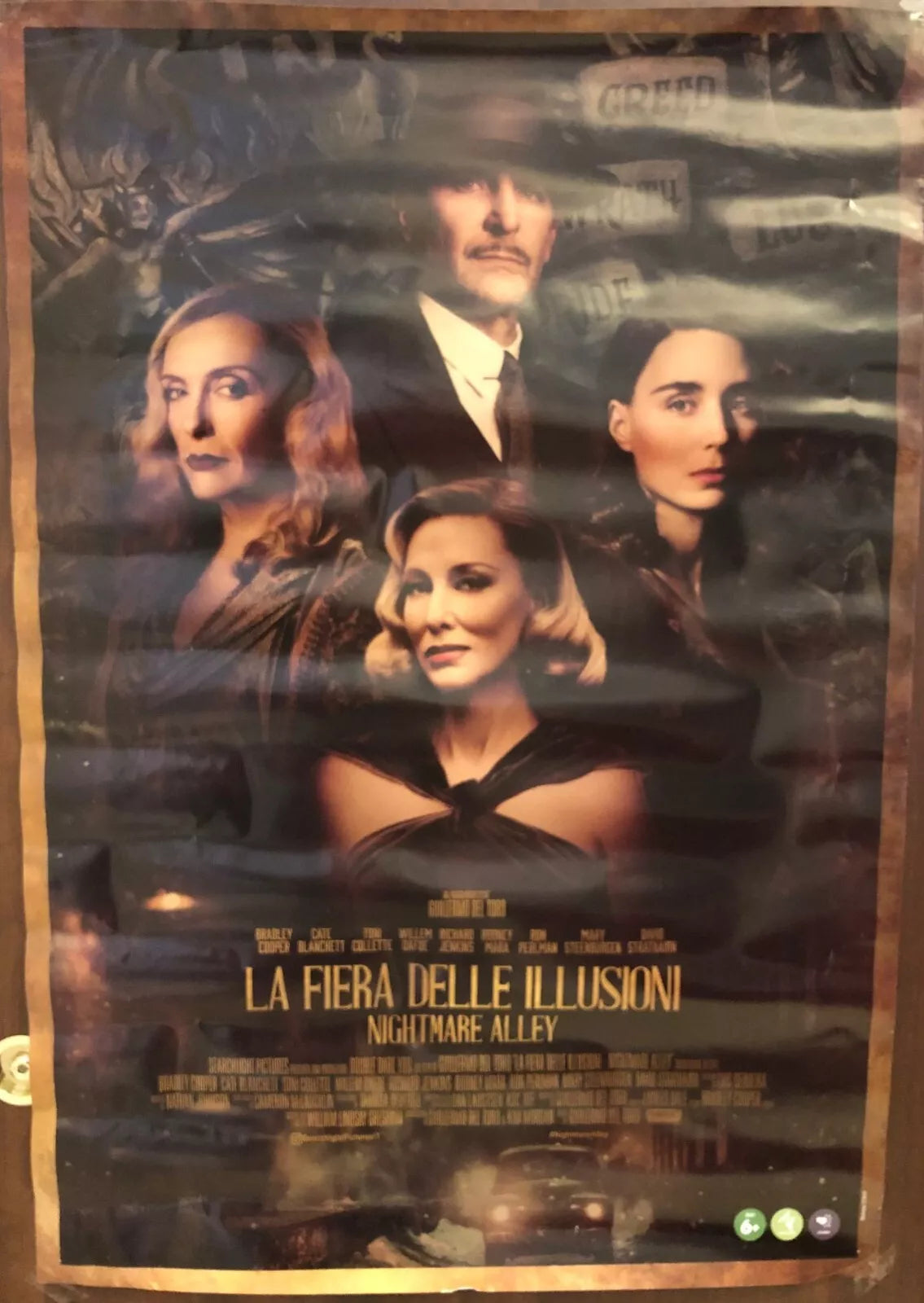 Poster locandina La fiera delle illusioni 100x70 cm ORIGINALE da cinema 2021 di
