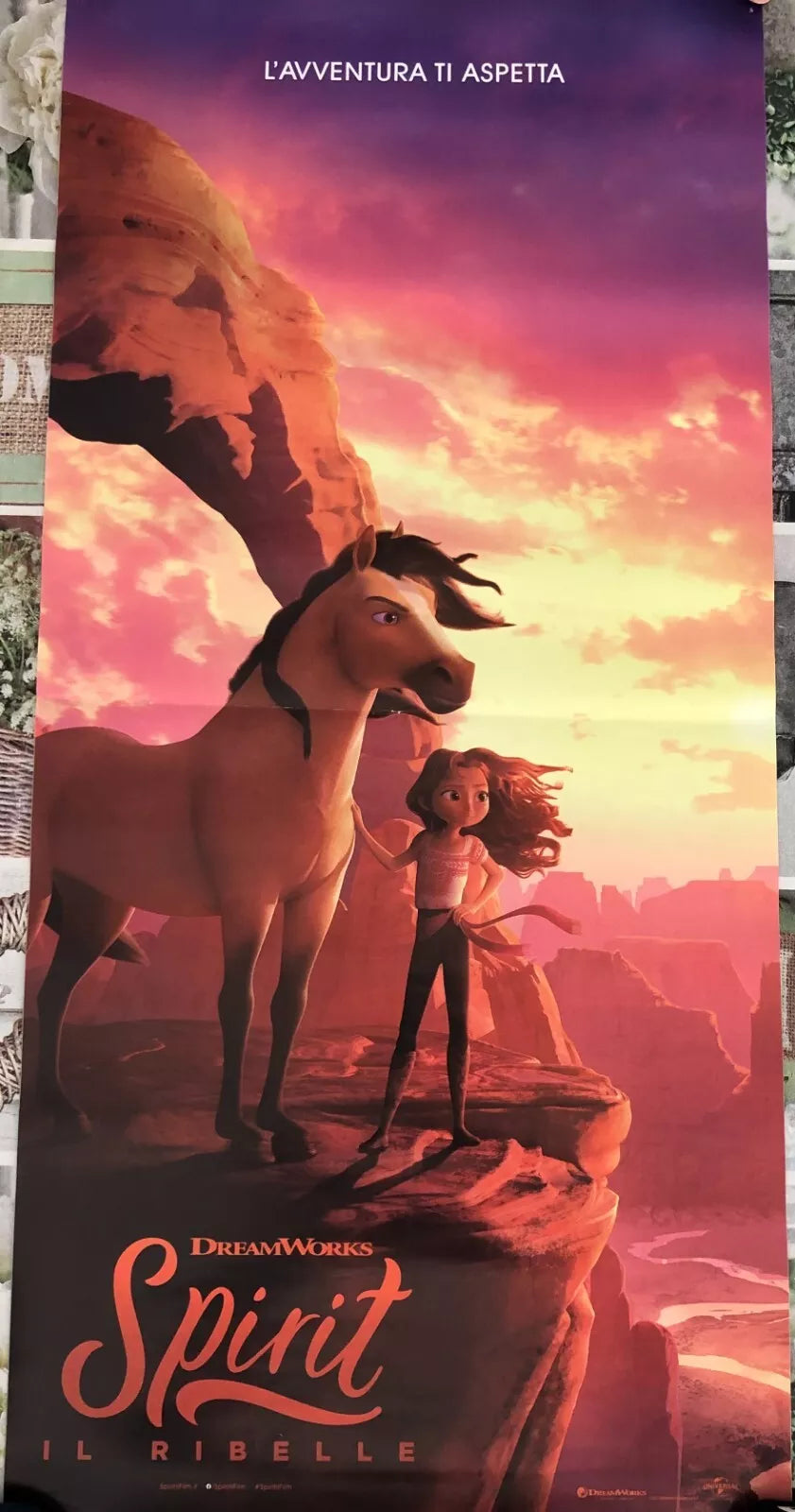 Poster locandina Spirit 2 il ribelle 33x70 cm ORIGINALE da cinema 2021 di Elaine