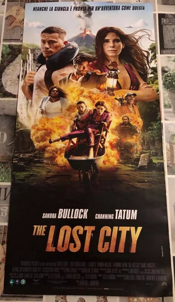 Poster locandina The lost city 33x70 cm ORIGINALE da cinema 2022 di Aaron e Adam