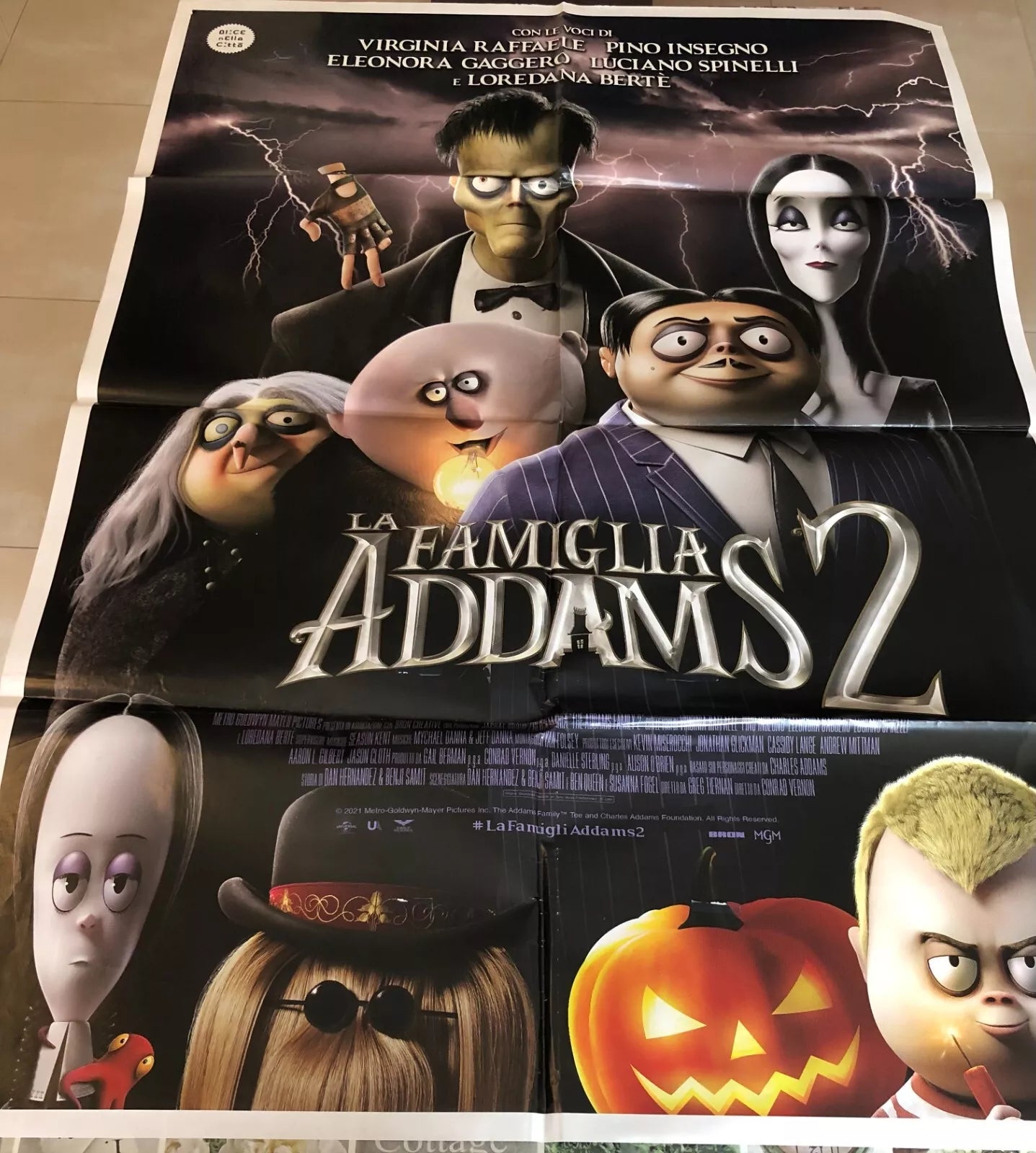 Poster locandina La famiglia Addams 2 100x140 cm ORIGINALE da cinema 2021 di Gre