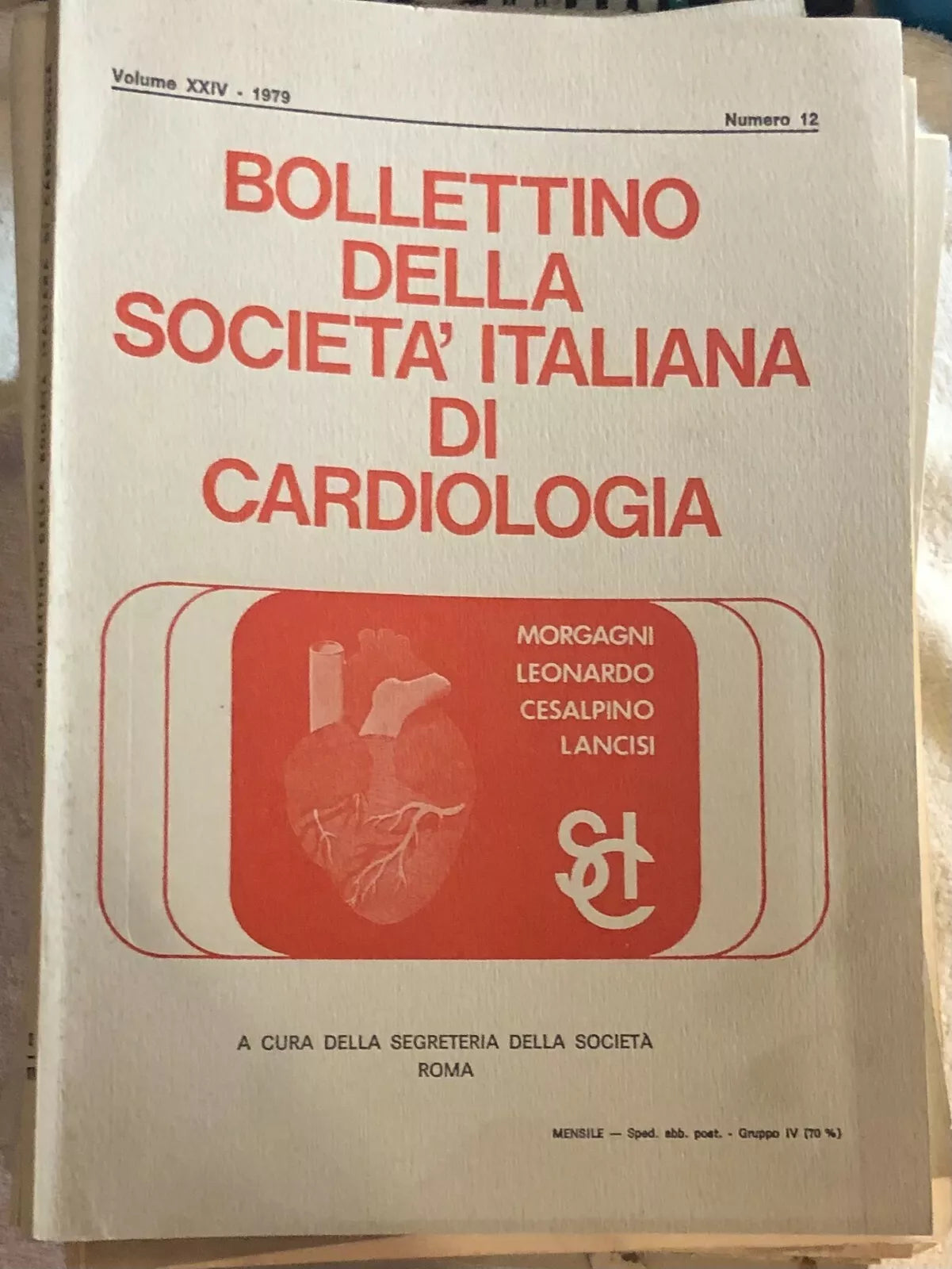 Bollettino della societa italiana di cardiologia 53 numeri di Aa.vv., 1975,