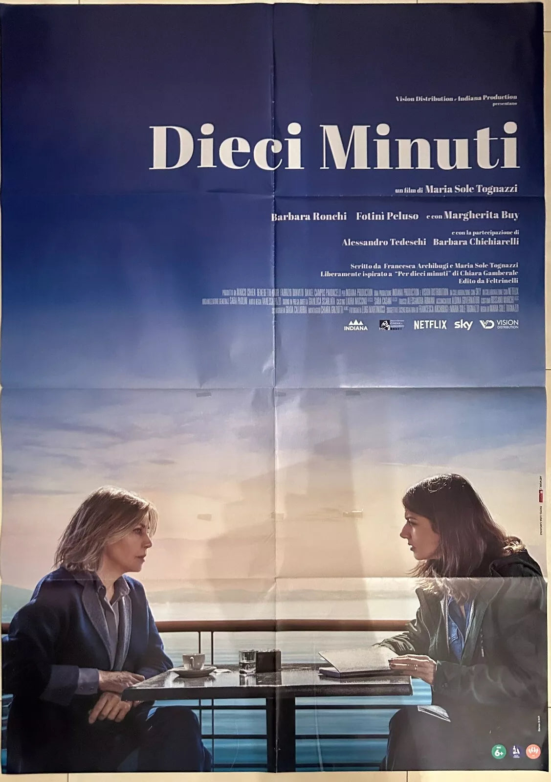 Poster locandina Dieci minuti 100x140 ORIGINALE da cinema di Maria Sole Tognazz