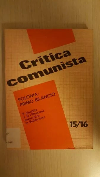 Critica comunista 15 16 - Periodico bimestrale 1982 - ER
