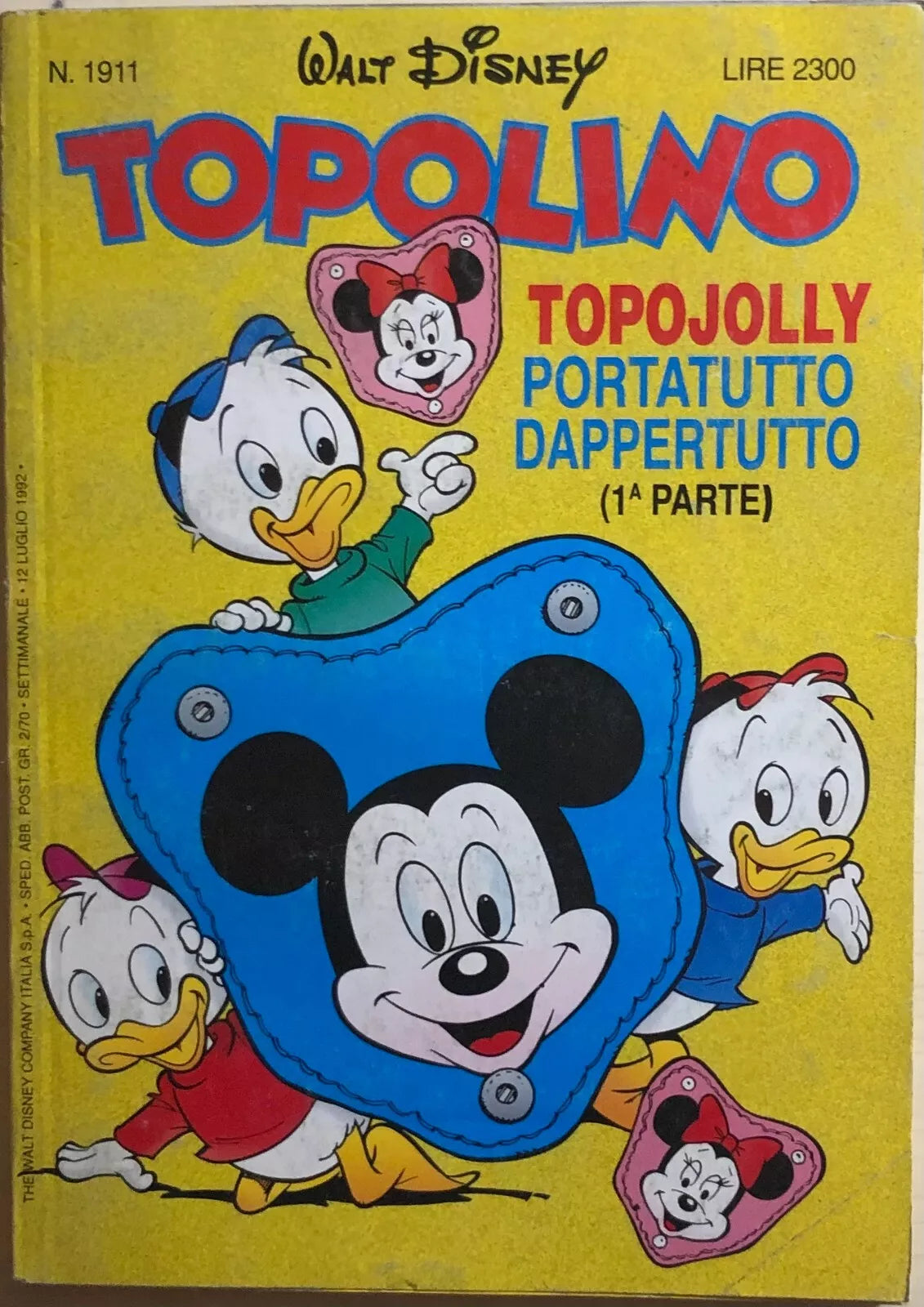 Topolino 1911 di Disney, 1992, Panini