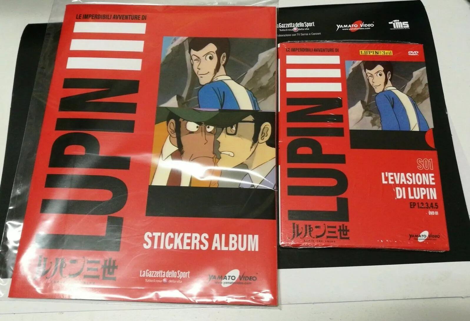 LUPIN III 1^ Uscita Dvd Stikers Album - L evasione di Lupin