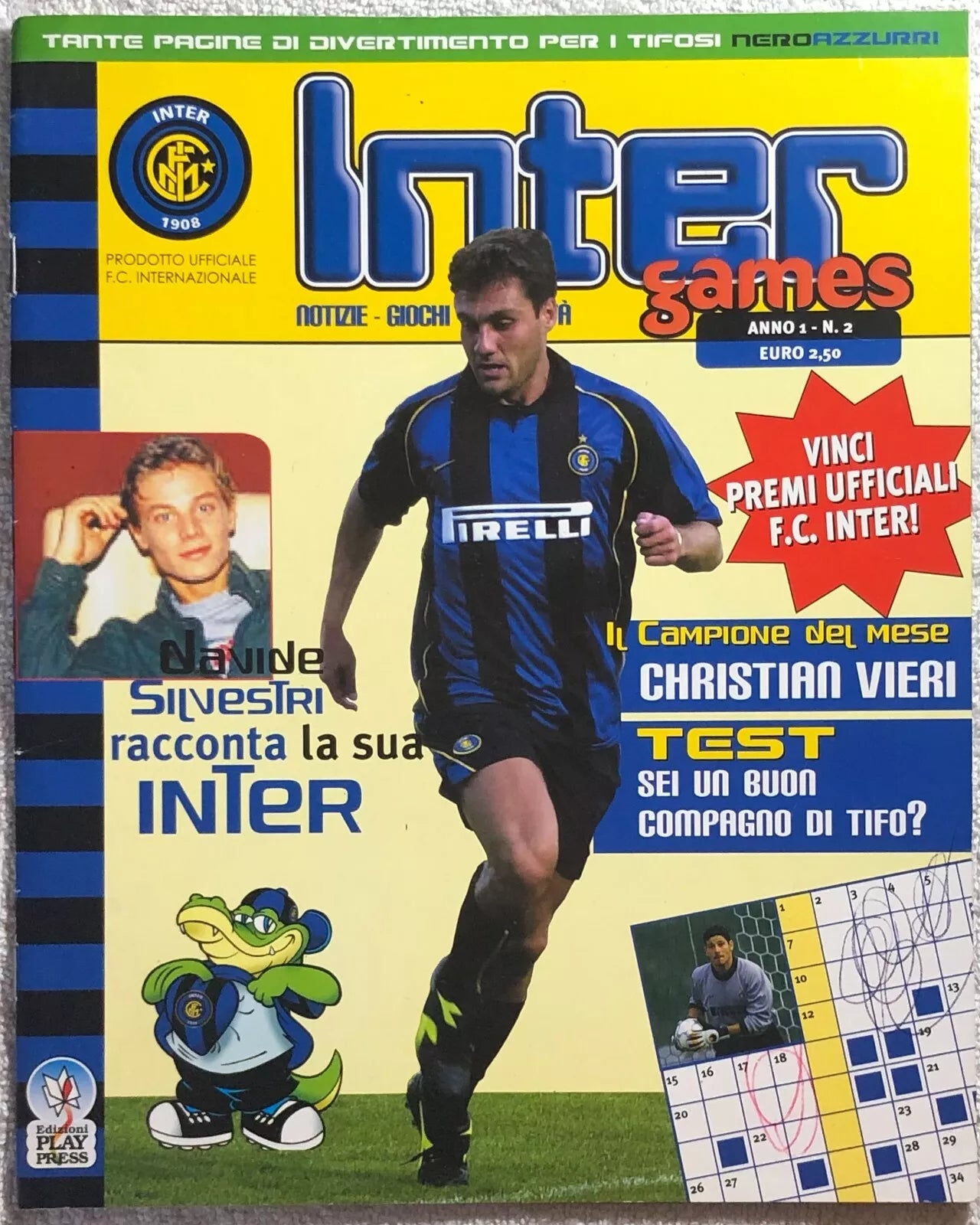 Inter games anno 1 n.2 di F.c. Internazionale, 2002, Edizioni Play Press