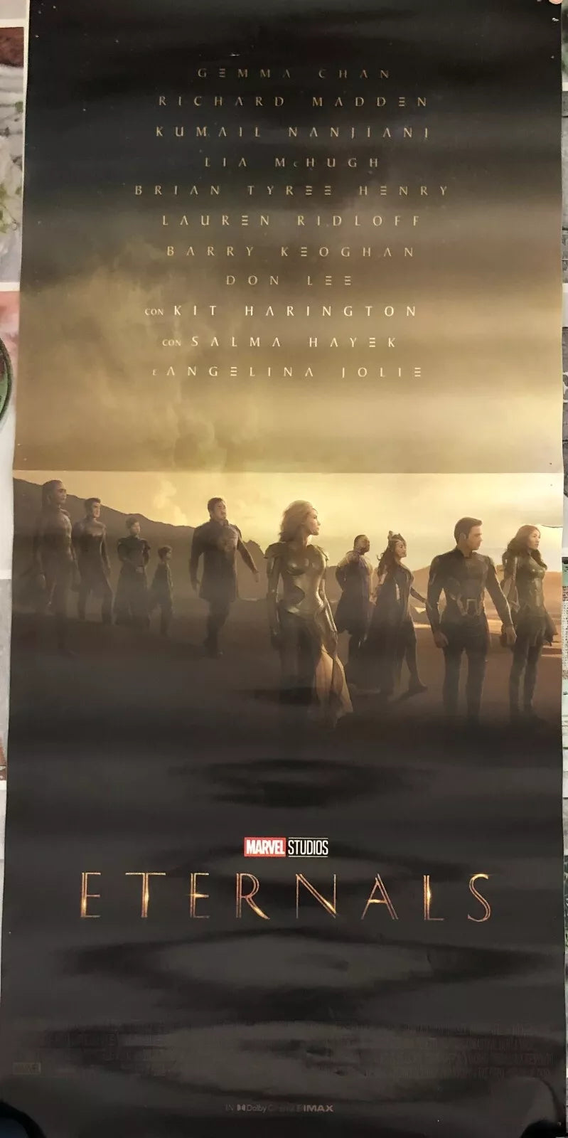 Poster locandina Eternals 33x70 cm ORIGINALE da cinema 2021 di Chlo Zhao
