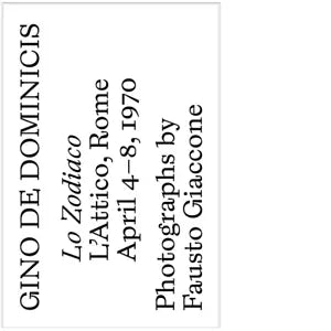 Gino De Dominicis