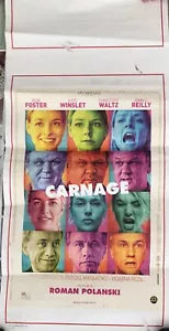 Poster locandina Carnage 33x70 cm ORIGINALE da cinema 2011 di Roman Polanski