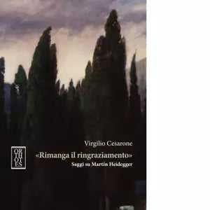 Rimanga il ringraziamento Saggi su Martin Heidegger di Virgilio Cesarone