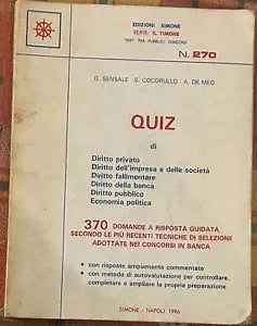 Quiz di Diritto n 270 di G Sensale