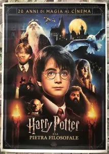 Poster locandina Harry Potter e la Pietra Filosofale 45x32 cm ORIGINALE da cinem