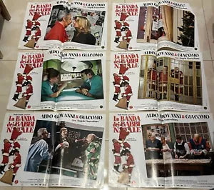 Set di 6 poster locandine La banda dei Babbi Natale 45x65 ORIGINALI da cinema