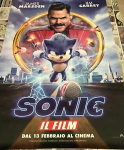 Poster locandina Sonic 100x70 cm ORIGINALE da cinema 2020 di Jeff Fowler