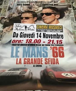Poster locandina Le Mans 66 100x70 cm ORIGINALE da cinema 2019 CON DIFETTO di J