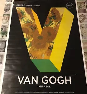 Poster locandina Van Gogh I girasoli 100x70 cm ORIGINALE da cinema 2022 di Jamie