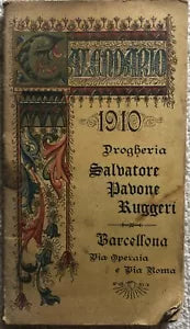 Calendarietto Drogheria Salvatore Pavone Ruggeri di Aa.vv., 1910, Ee.vv.