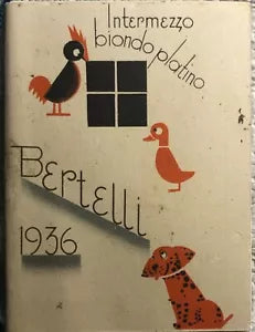 Calendarietto Intermezzo biondo platino di Profumeria Bertelli, 1936, Barabino