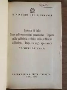Imposta di bollo, Tasse sulle concessioni governative... - AA. VV. - 1972 - AR