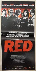 Poster locandina Red 35x70 ORIGINALE da cinema di Robert Schwentke