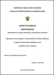Esperienza con caregivers e utenti della Croce Rossa Italiana: progetto di educa