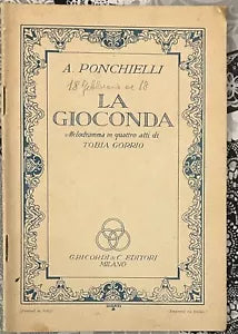 La Gioconda di Amilcare Ponchielli di Tobia Gorrio