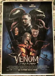 Poster locandina Venom La furia di Carnage 45x32 cm ORIGINALE da cinema 2021