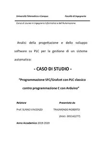Analisi della progettazione e dello sviluppo software su PLC per la gestione di