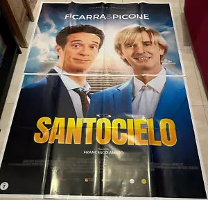 Poster locandina Santocielo 140x200 in due pezzi ORIGINALE da cinema di Frances