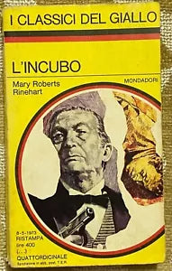 L incubo - Mary Roberts Rinehart - Mondadori - 1973 - M