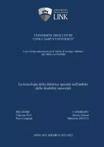 La tecnologia della didattica speciale nell ambito delle disabilit sensoriali