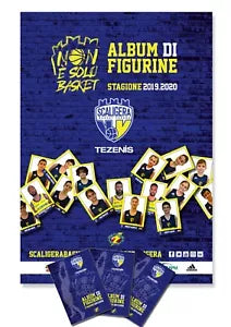 ALBUM DI FIGURINE SCALIGERA BASKET STAGIONE 2019 2020 3 bustine di figurine