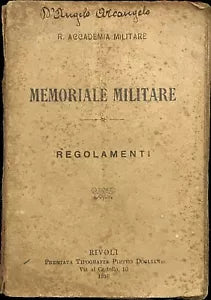 Memoriale militare Regolamenti di R Accademia Militare