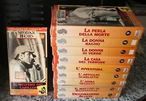 Lotto di 10 vhs Sherlock Holmes da collezione - nuove- 1994 - Hobby e work -F