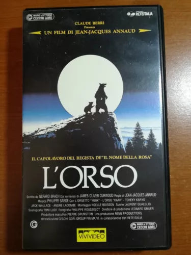 L orso VHS - Claude Berri - Vivivideo - 1987 - M