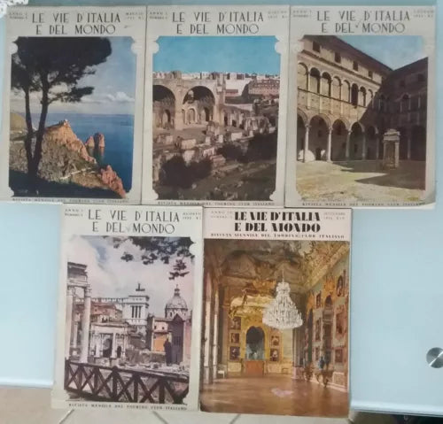 Le vie d’Italia e del mondo, 5 Volumi 1933-1936 - Touring Club Italiano - G