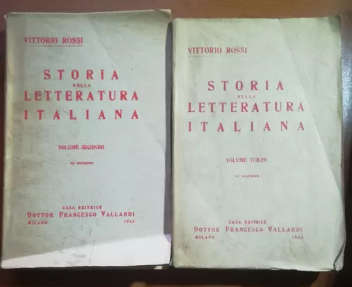 Storia della letteratura italiana Vol.2-3 - V.Rossi - Vallardi - 1943- M