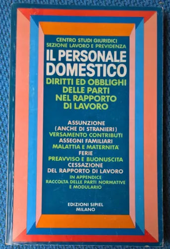 Il personale domestico - Centro studi giuridici - Sipiel, 1986 - L