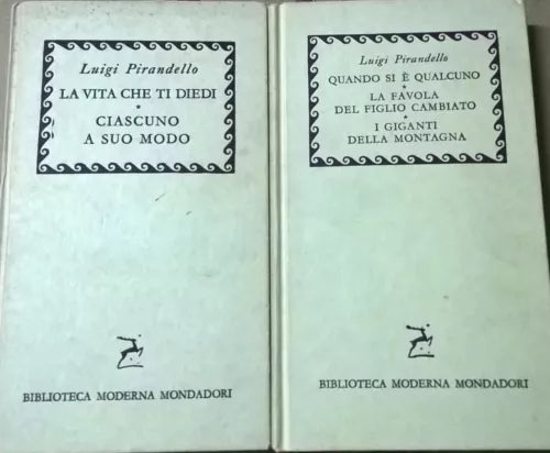 Biblioteca Moderna Mondadori 2 Volumi - Luigi Pirandello 1959 Ca
