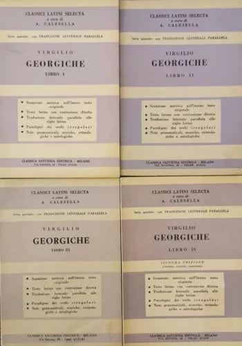 Georgiche - 4 volumi di Virgilio, Calesella, 1957, Classica Saturnia - ER