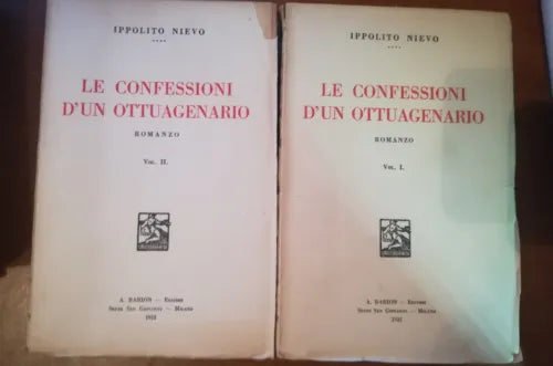 Le confessioni d un Ottuagenario Vol.I-II - Ippolito Nievo -Barion - 1932- M