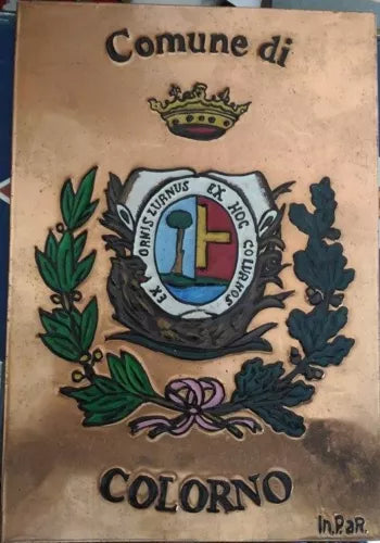 Targa in metallo del comune di Colorno (Emilia romagna)